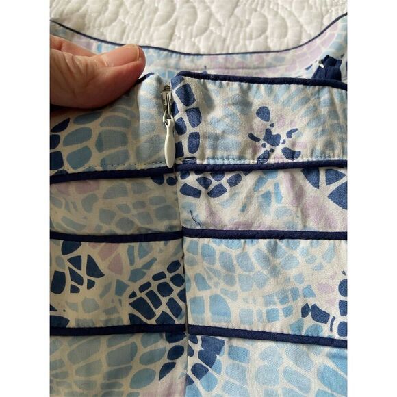 Vineyard Vines Women’s Blue Mosaic Strap Dress Garden Girl Size 0 - Picture 9 of 14